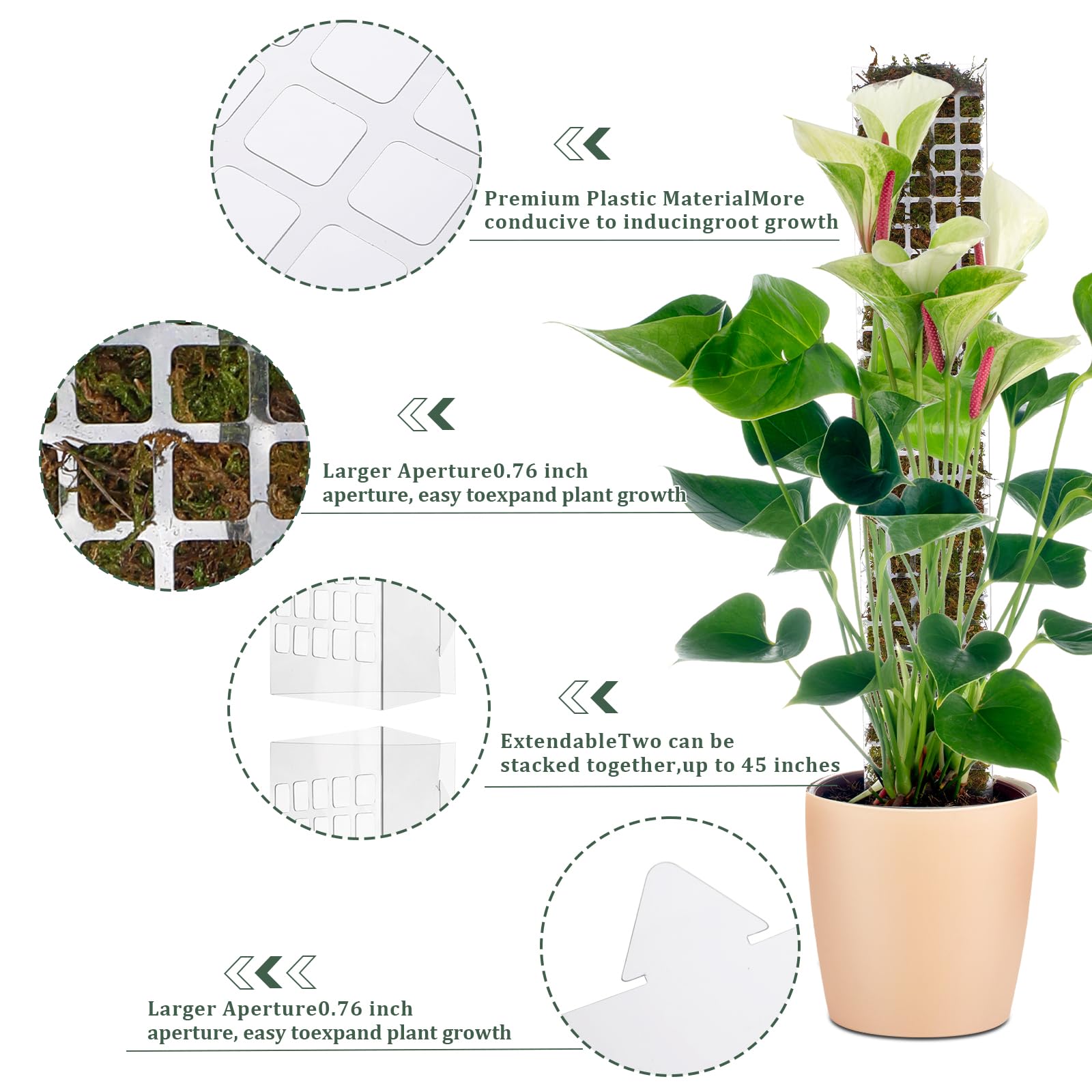 Stackable Plastic Moss Pole fo - Sphagnum Moss Dry ulasan dan harga