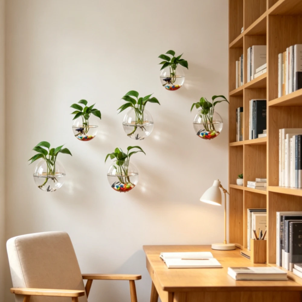Wall Hanging Glass Hydroponic  - Propagation Station Vase ulasan dan harga